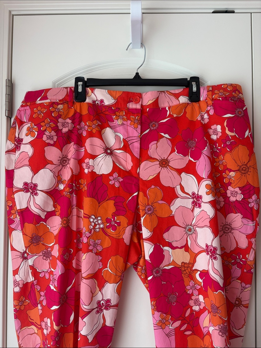 Talbots Pink & Orange Floral Perfect Crop Pant - Picture 3 of 11